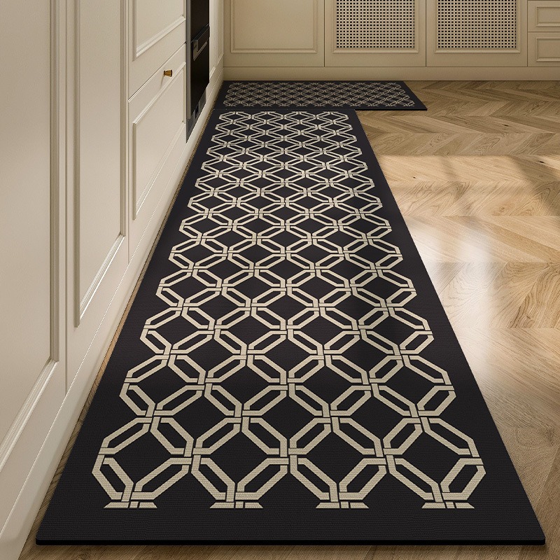 Home Textiles Plaid - Tapete de cozinha estilo retro americano,