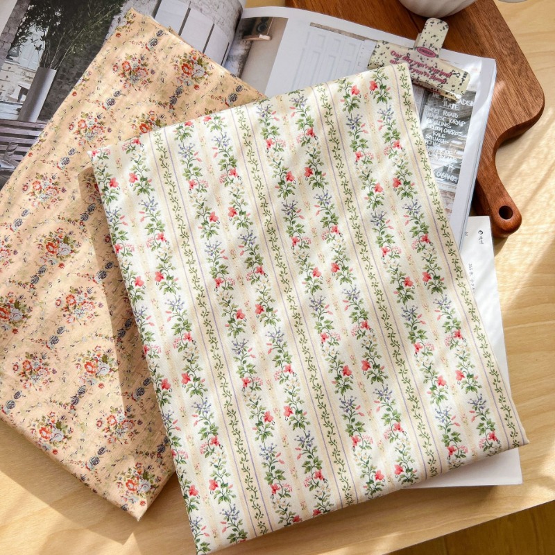 Home Textiles Plaid - Tecido de Algodão Vintage com Estampa