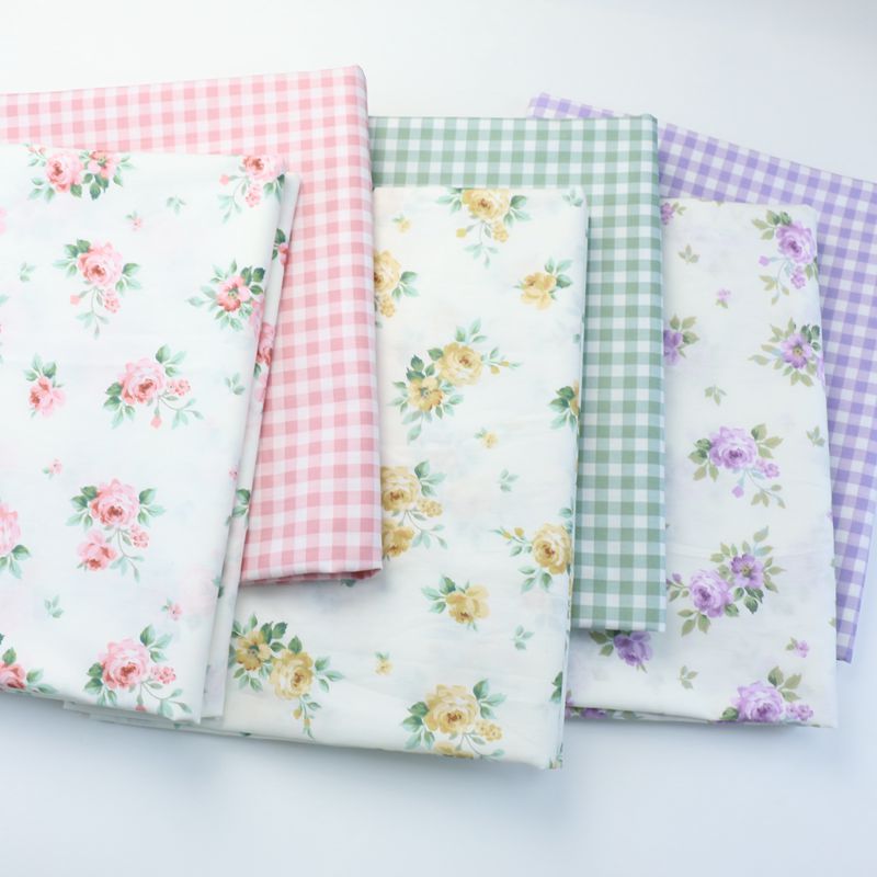 Home Textiles Plaid - 235x50cm pastoral rosa roxo floral xadrez