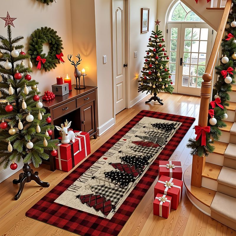 Home Textiles Plaid - Tapete Longo para Chão com Estampa