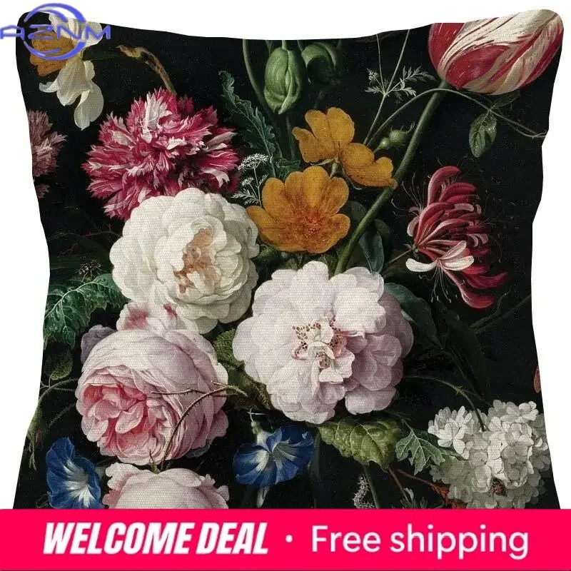 Pintura a óleo de flores, deco - Quality Home Textiles avaliação e preço