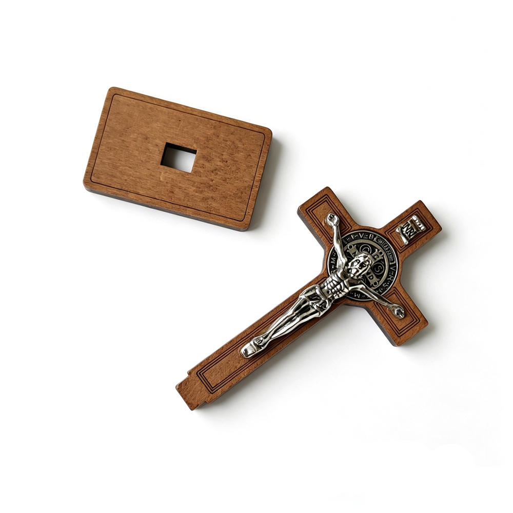 Crucifixo de Madeira de São Be - Home Textiles Products avaliação e preço