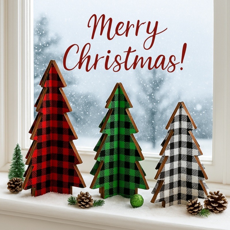 3 peças decoração de natal xad - Home Textiles Plaid avaliação e preço