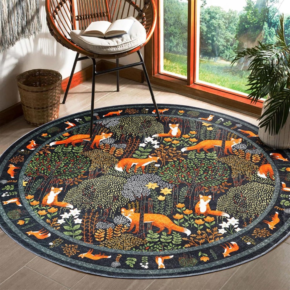 Tapete Redondo Floresta com Ra - Home Textiles Plaid avaliação e preço